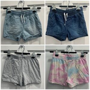 LOT Of 4 Summer Shorts Cat & Jack Wonder Nation 32 Degrees Sz 7/8 Girls PreLoved